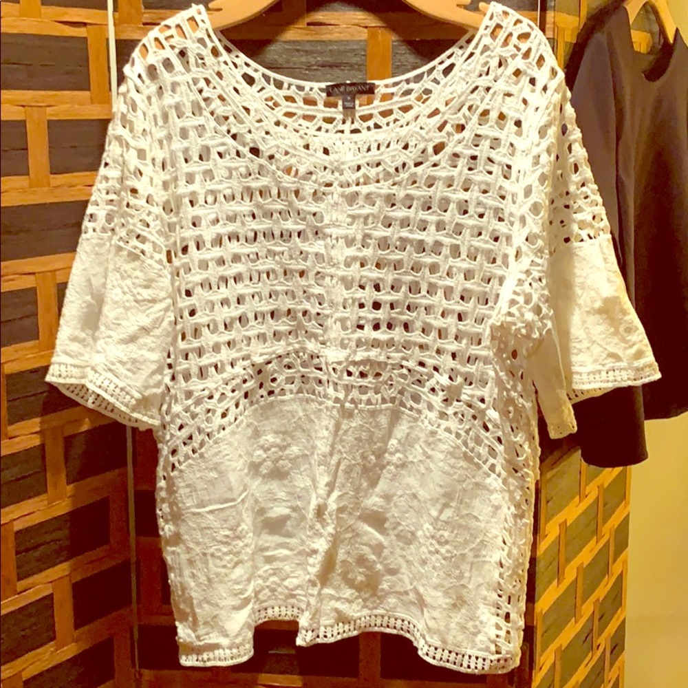 Lane Bryant cotton “holes” top